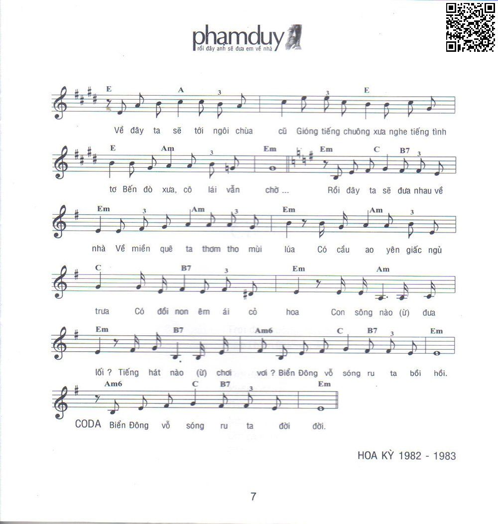Page 2 of Sheet music PDF Rồi đây anh sẽ đưa em về nhà - Phạm Duy