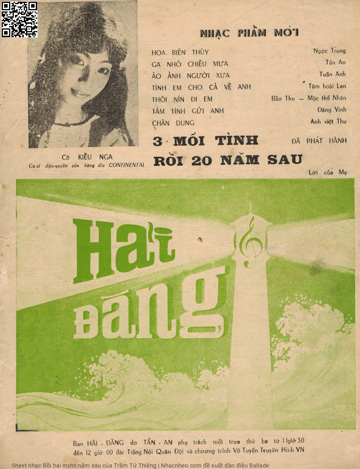 Page 4 of Sheet music PDF Rồi hai mươi năm sau - Trầm Tử Thiêng