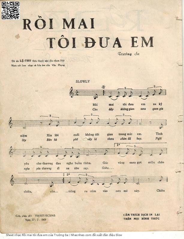 Page 2 of Sheet music PDF Rồi mai tôi đưa em - Trường Sa