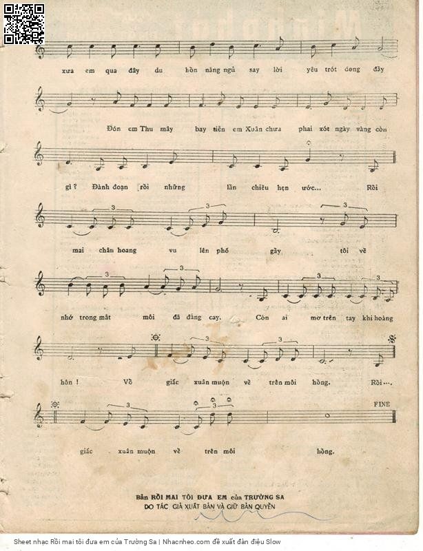 Page 3 of Sheet music PDF Rồi mai tôi đưa em - Trường Sa