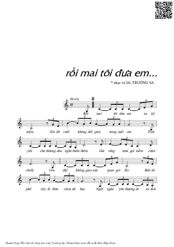 Page 5 of Sheet music PDF Rồi mai tôi đưa em - Trường Sa