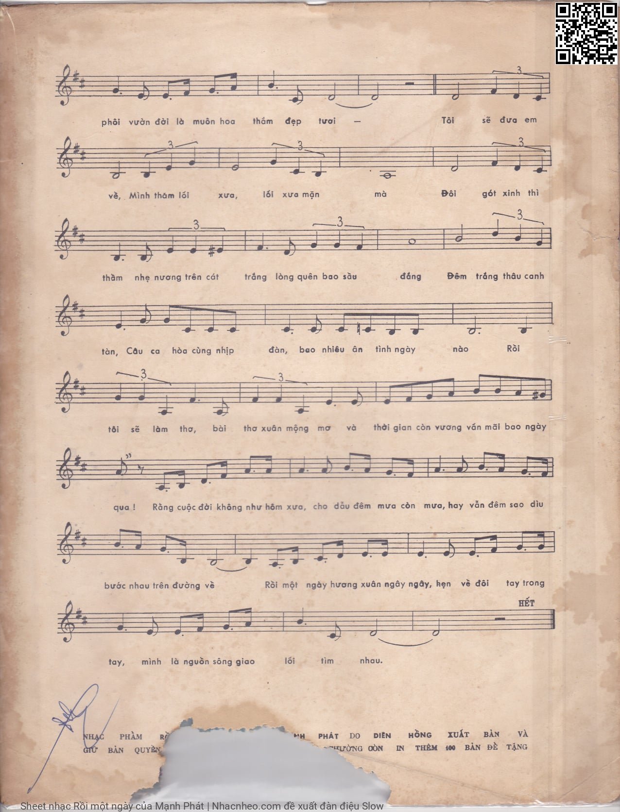 Page 3 of Sheet music PDF Rồi một ngày - Mạnh Phát