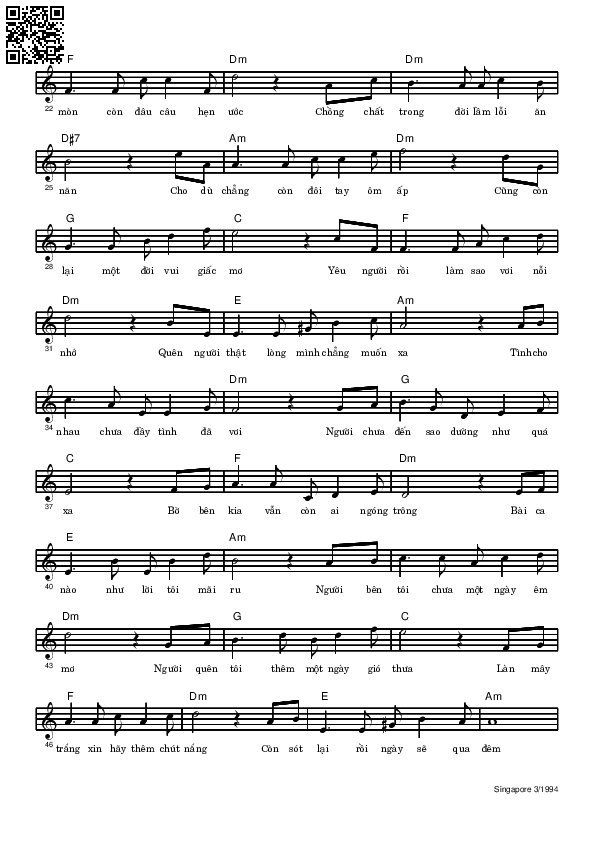Page 2 of Sheet music PDF Rồi ngày sẽ qua - Võ Tá Hân
