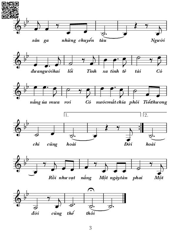 Page 3 of Sheet music PDF Rồi như vạt nắng - Lê Tín Hương