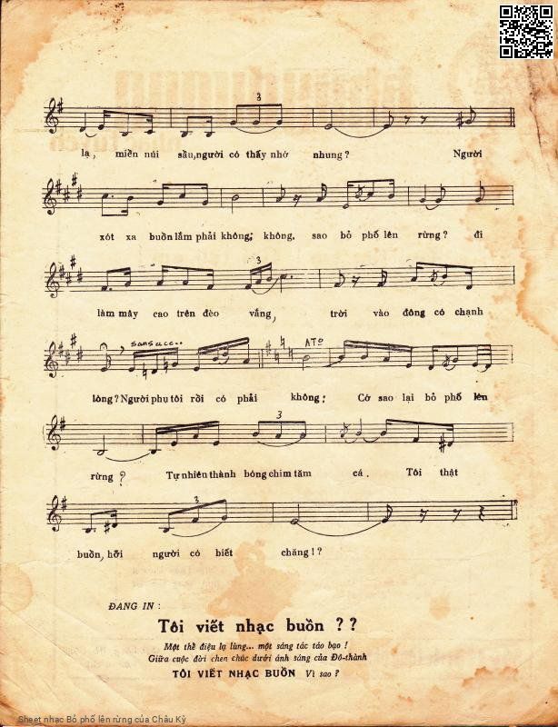 Page 3 of Sheet music PDF Bỏ phố lên rừng - Châu Kỳ