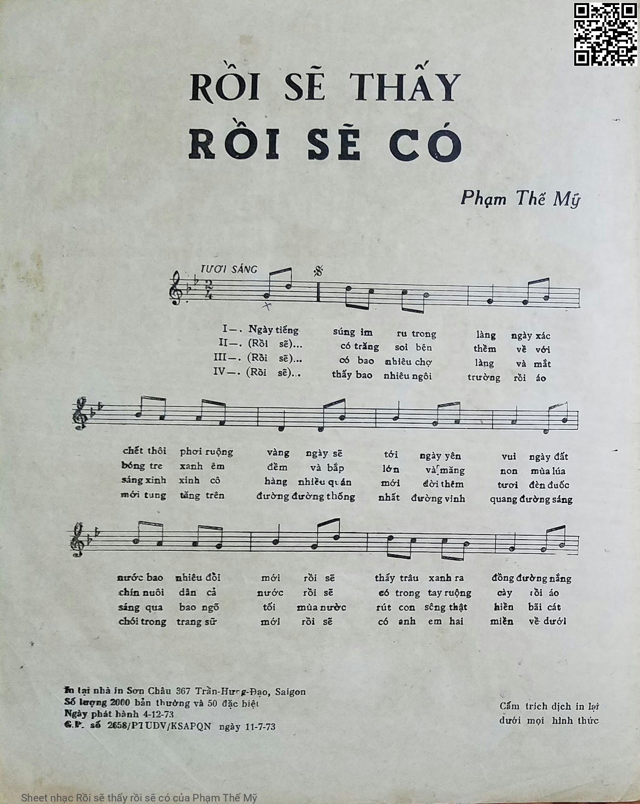 Page 2 of Sheet music PDF Rồi sẽ thấy rồi sẽ có - Phạm Thế Mỹ