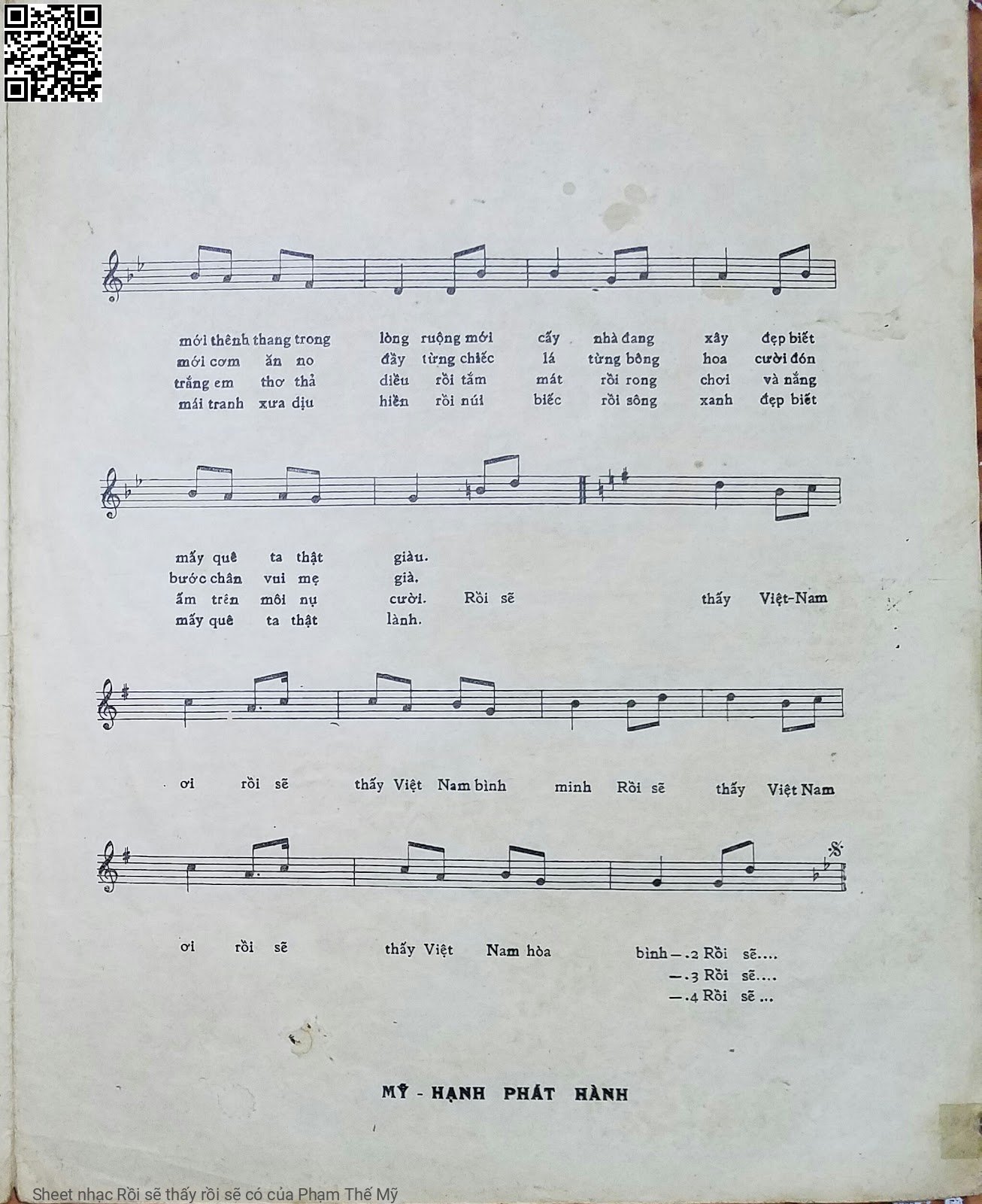 Page 3 of Sheet music PDF Rồi sẽ thấy rồi sẽ có - Phạm Thế Mỹ
