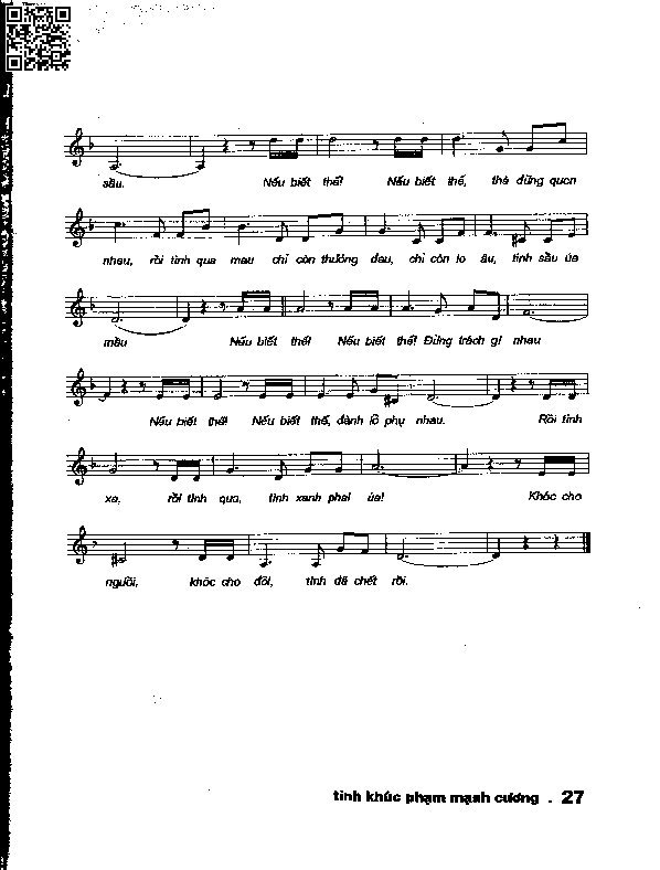 Page 2 of Sheet music PDF Rồi tình qua mau - Phạm Mạnh Cương