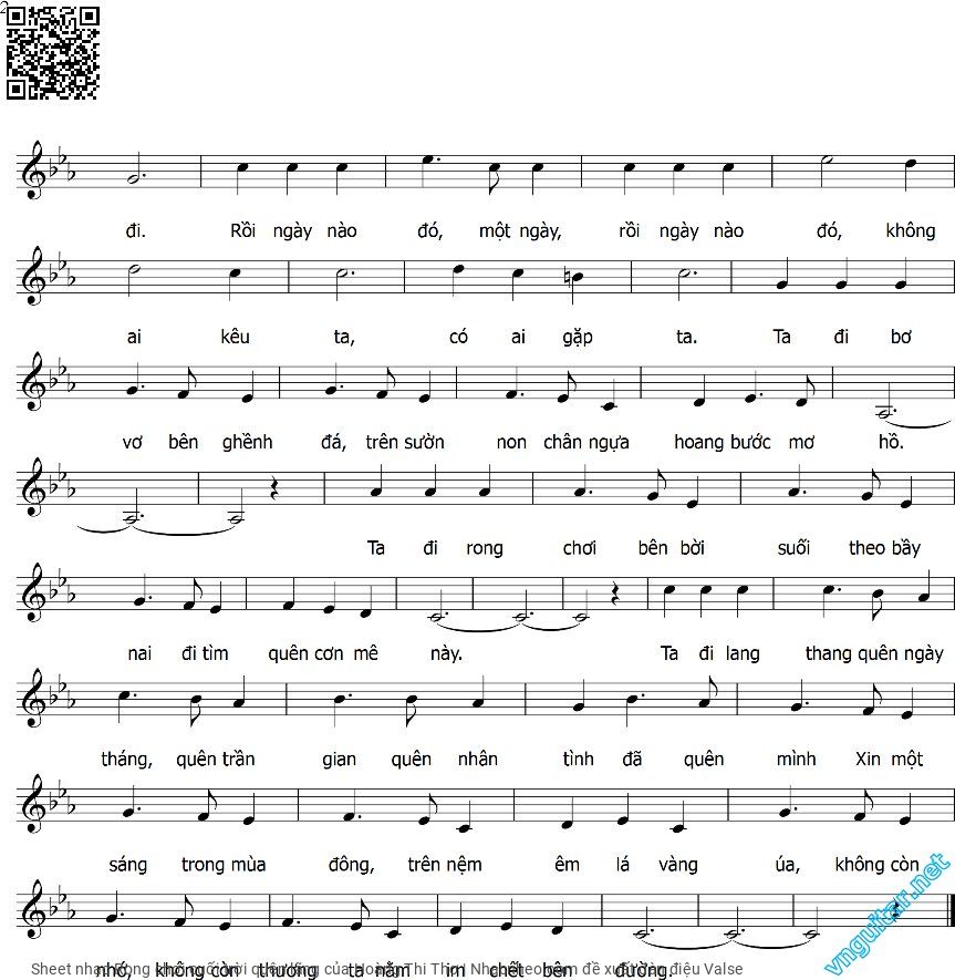 Page 2 of Sheet music PDF Rong chơi cuối trời quên lãng - Hoàng Thi Thơ