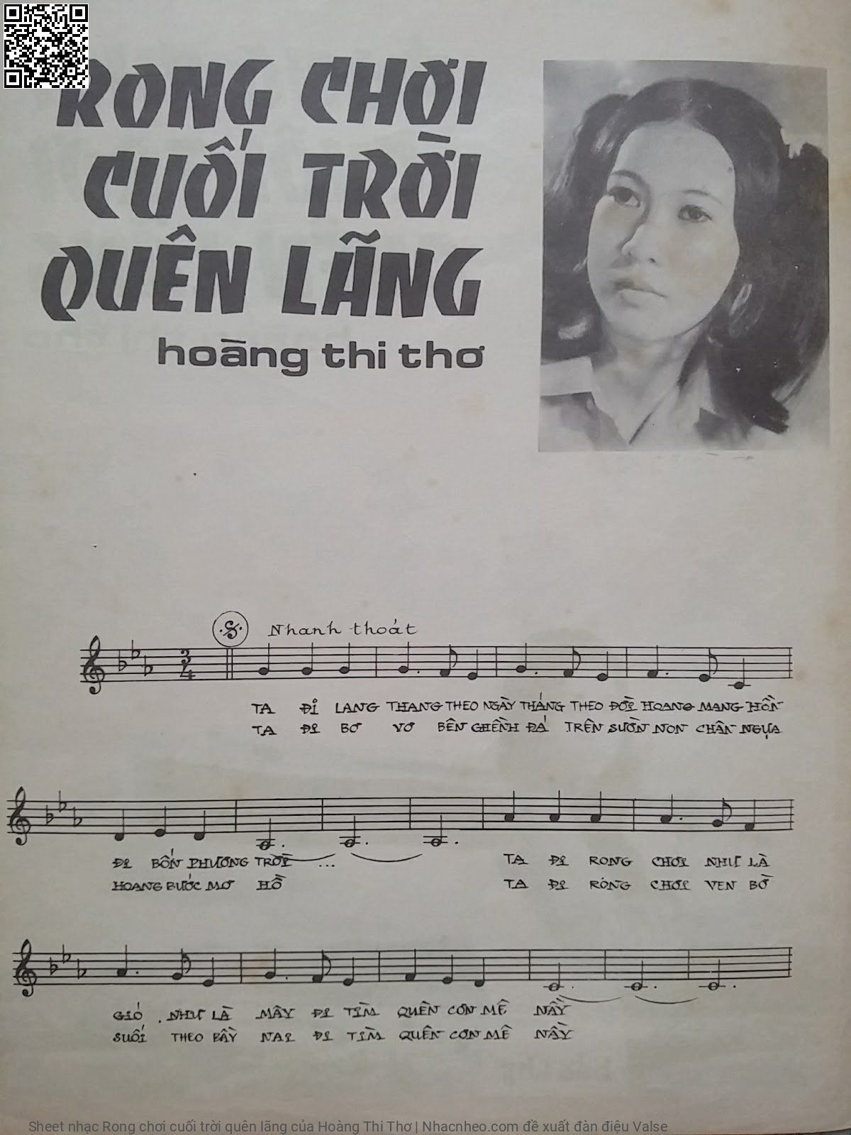 Page 4 of Sheet music PDF Rong chơi cuối trời quên lãng - Hoàng Thi Thơ