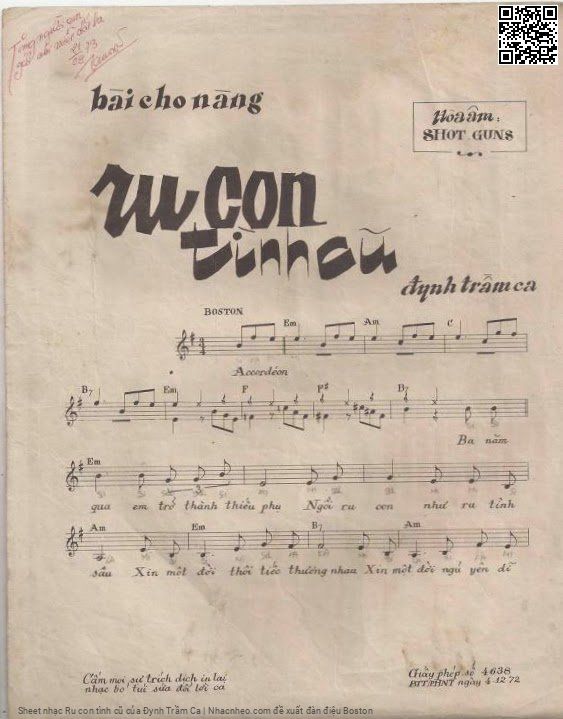 Page 2 of Sheet music PDF Ru con tình cũ - Đynh Trầm Ca