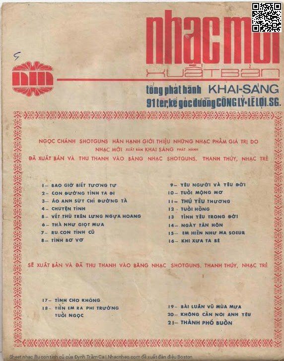 Page 4 of Sheet music PDF Ru con tình cũ - Đynh Trầm Ca