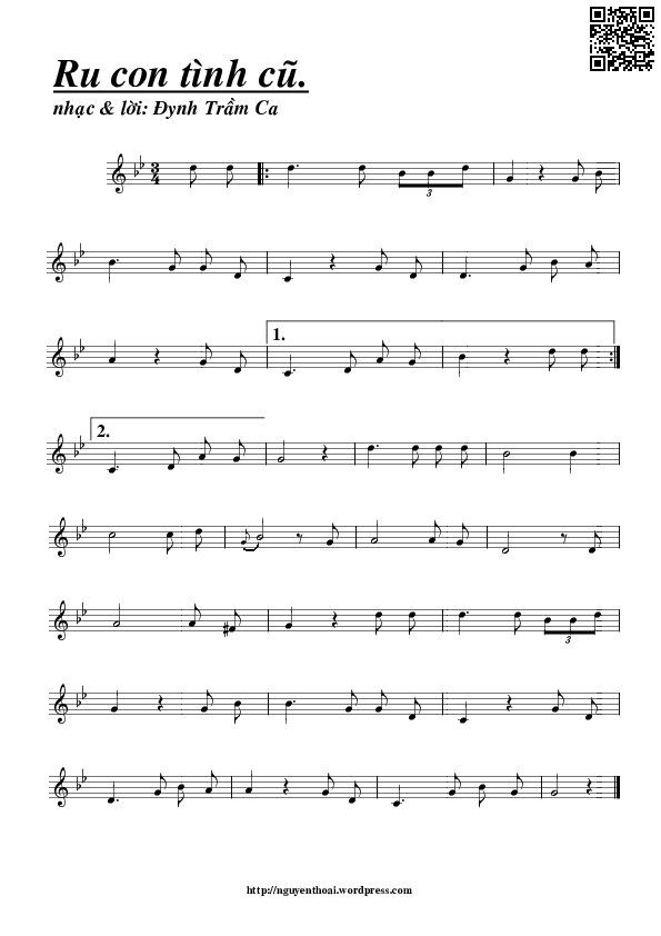 Page 5 of Sheet music PDF Ru con tình cũ - Đynh Trầm Ca