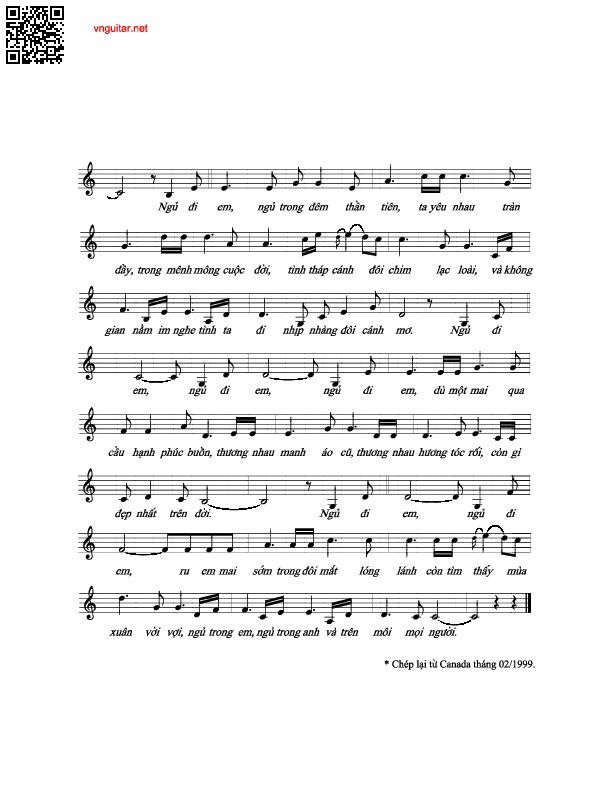 Page 2 of Sheet music PDF Ru em một đời - Trường Sa