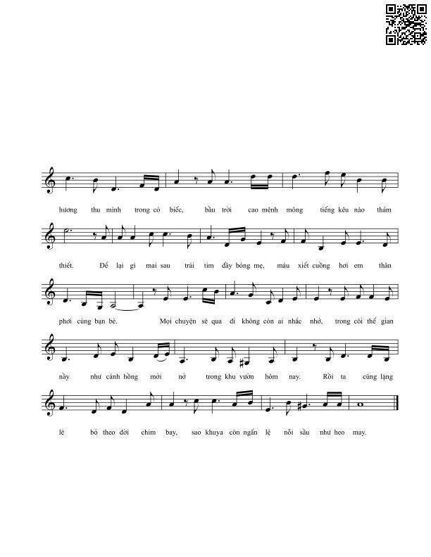 Page 2 of Sheet music PDF Bỏ theo đời chim bay - Vĩnh Điện