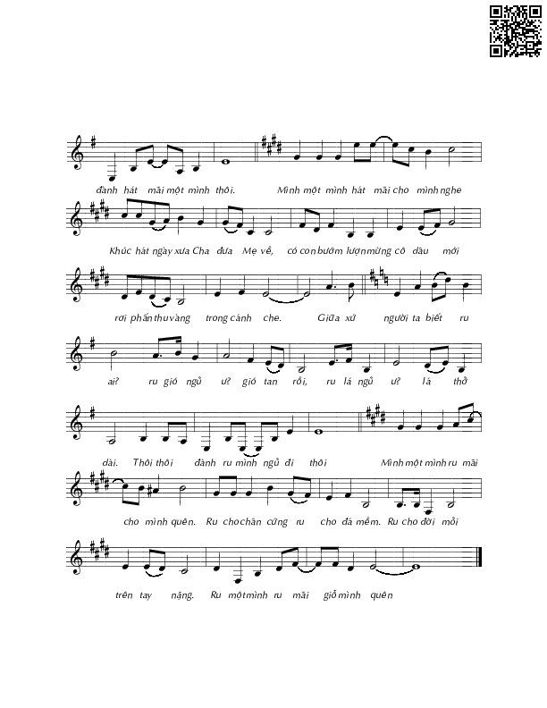 Page 2 of Sheet music PDF Ru ta một mình - Nhật Ngân