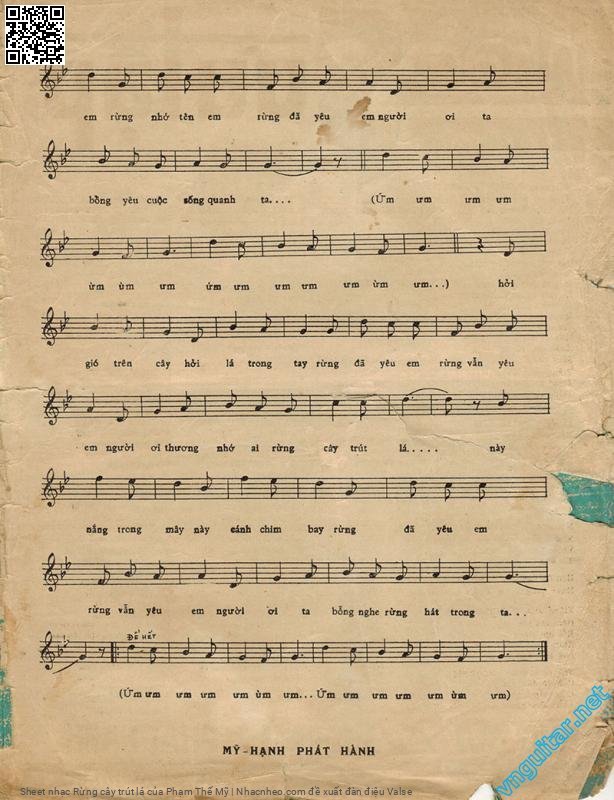 Page 3 of Sheet music PDF Rừng cây trút lá - Phạm Thế Mỹ