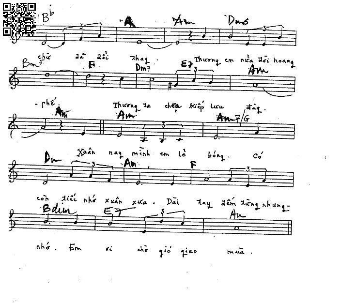 Page 2 of Sheet music PDF Rừng chưa thay lá - Huỳnh Anh