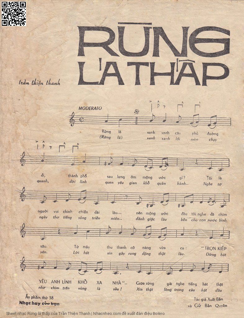 Page 2 of Sheet music PDF Rừng lá thấp - Trần Thiện Thanh