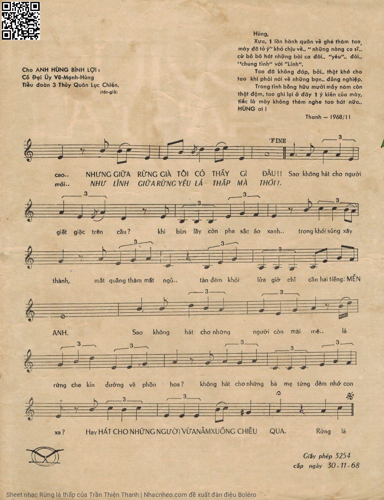 Page 7 of Sheet music PDF Rừng lá thấp - Trần Thiện Thanh