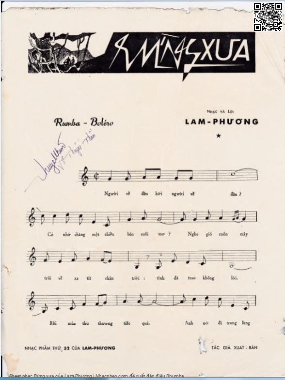 Page 2 of Sheet music PDF Rừng xưa - Lam Phương