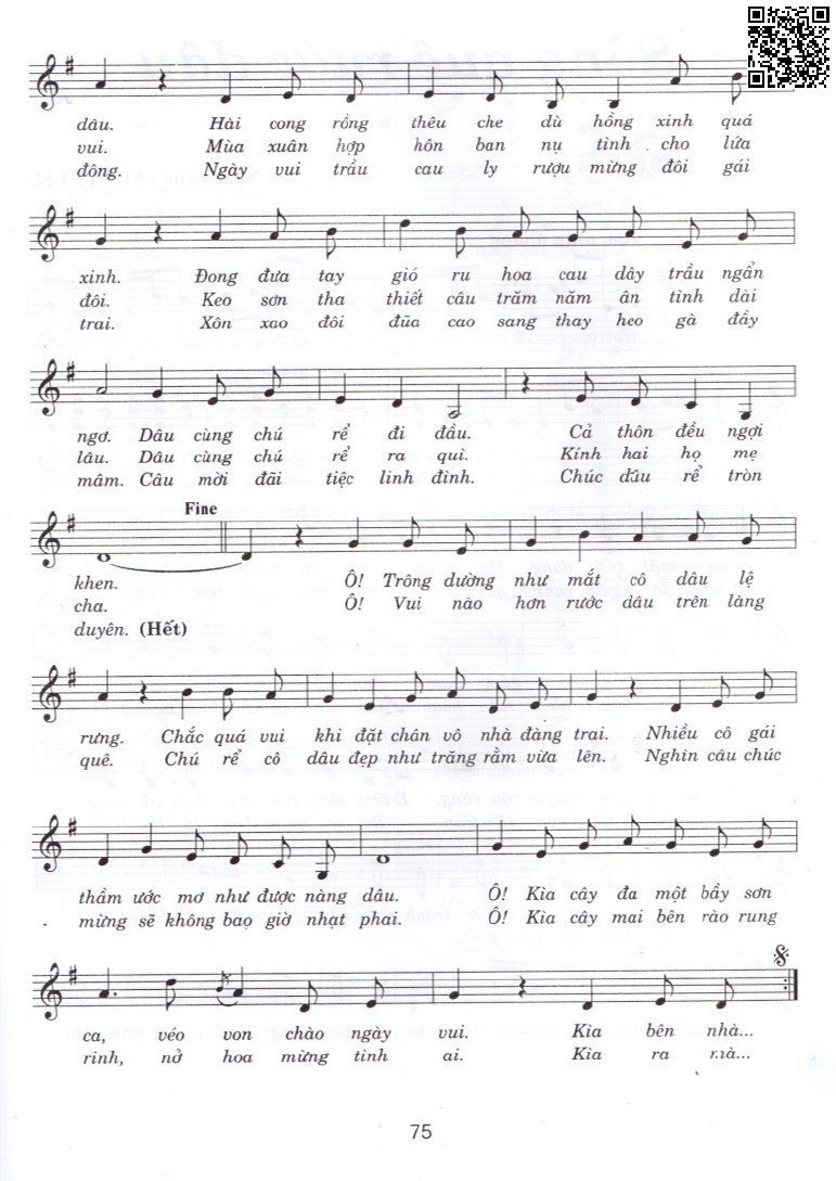 Page 2 of Sheet music PDF Rước dâu trên đường quê - Vinh Sử
