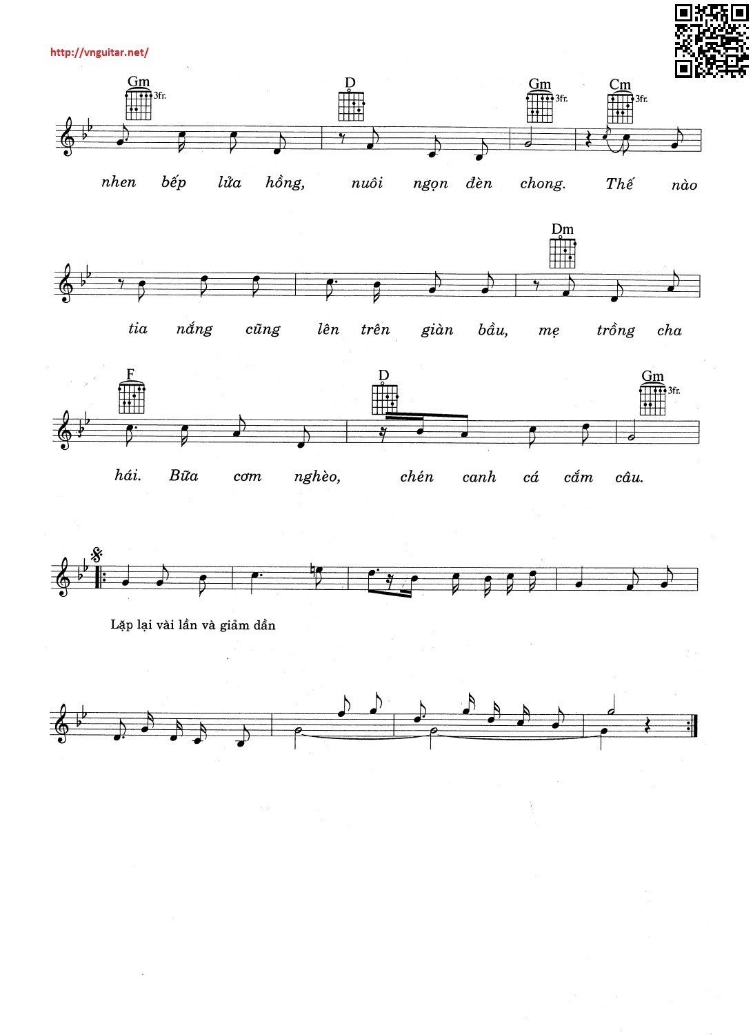 Page 4 of Sheet music PDF Sa mưa giông - Bắc Sơn
