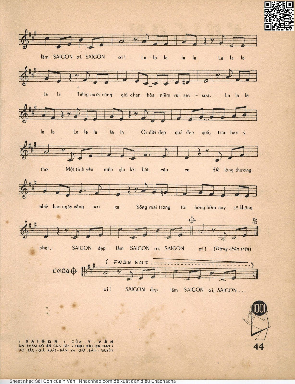 Page 3 of Sheet music PDF Sài Gòn - Y Vân