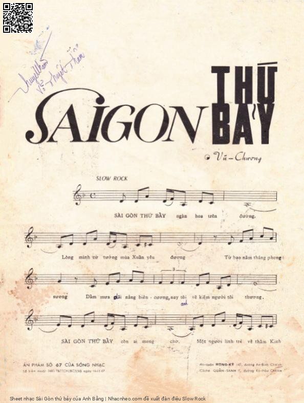Page 2 of Sheet music PDF Sài Gòn thứ bảy - Anh Bằng