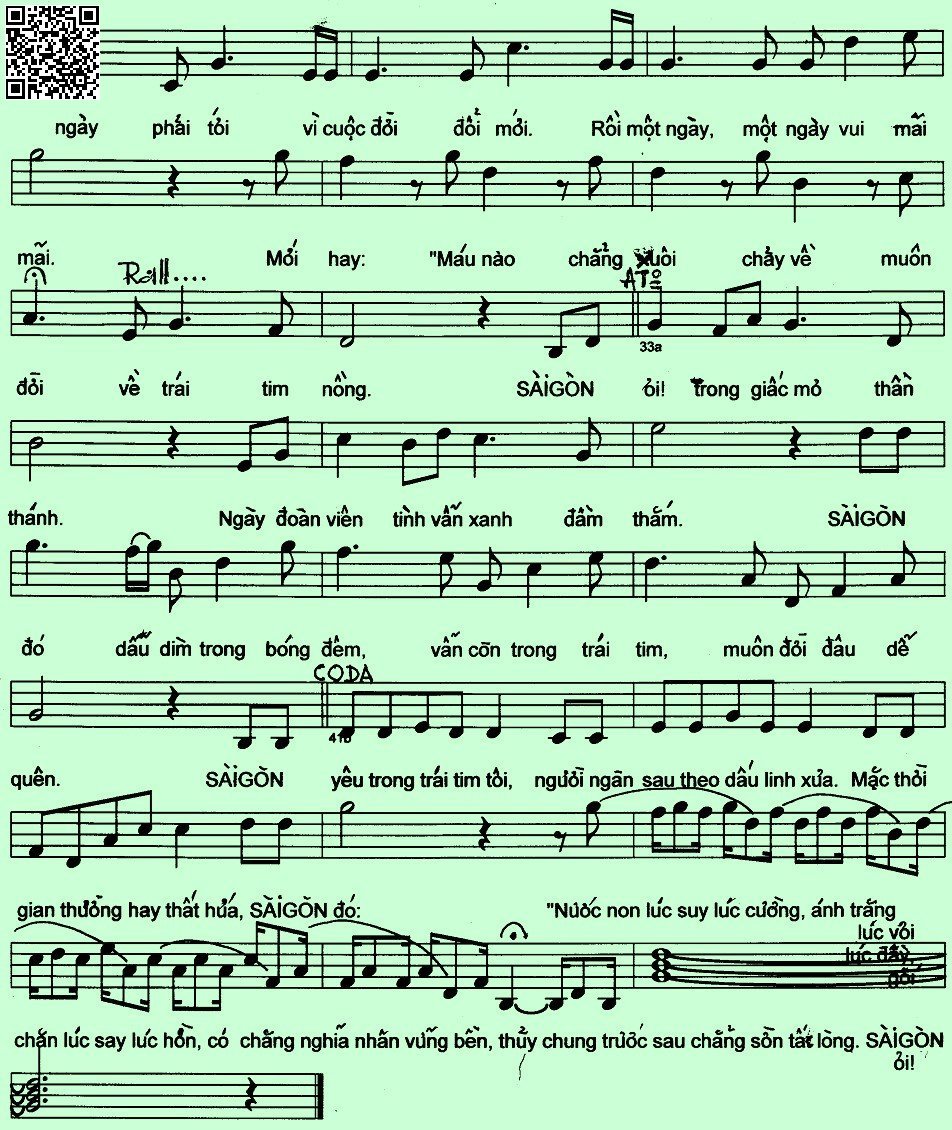 Page 2 of Sheet music PDF Sài Gòn trong trái tim tôi - Nguyễn Văn Đông