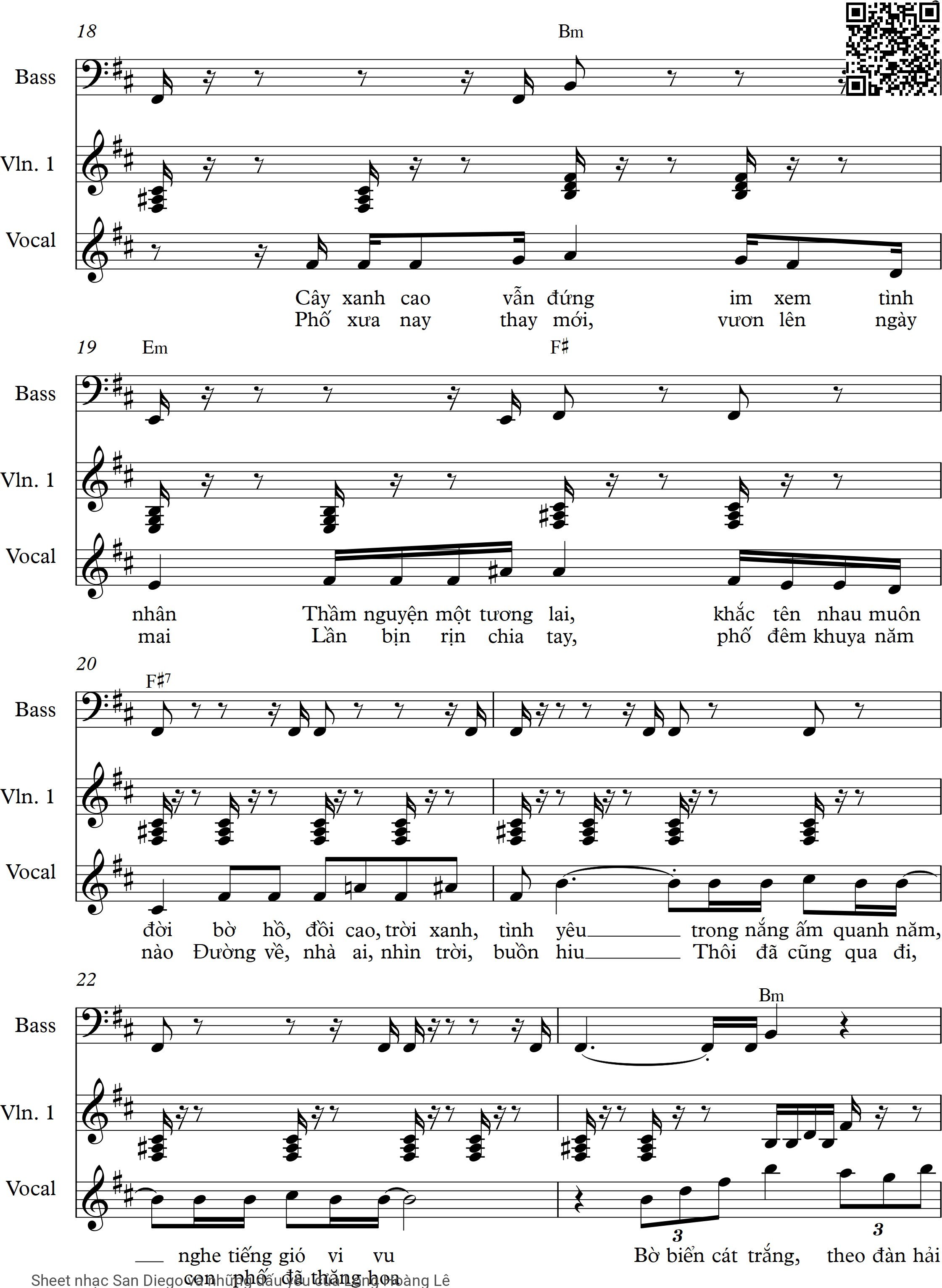 Page 3 of Sheet music PDF San Diego và những dấu yêu - Long Hoàng Lê
