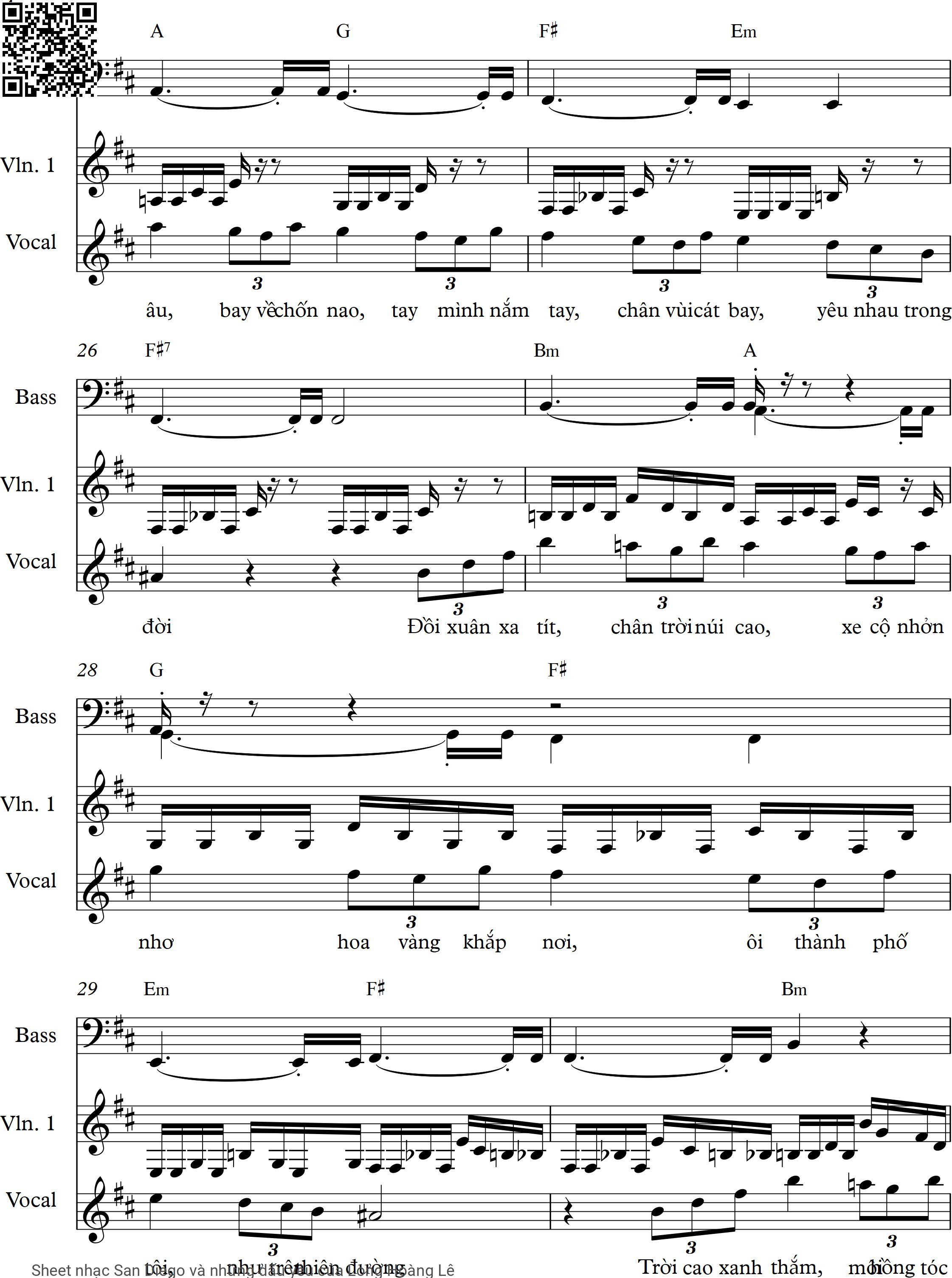 Page 4 of Sheet music PDF San Diego và những dấu yêu - Long Hoàng Lê