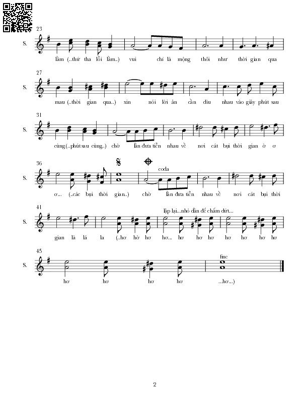 Page 2 of Sheet music PDF Sân khấu cuộc đời - Nguyễn Hoàng Đô