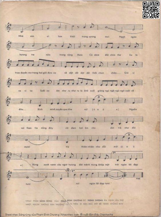 Page 3 of Sheet music PDF Sáng rừng - Phạm Đình Chương