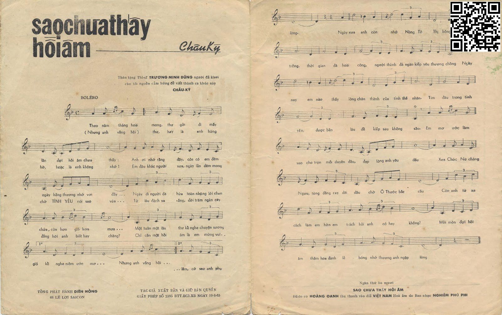 Page 2 of Sheet music PDF Sao chưa thấy hồi âm - Châu Kỳ