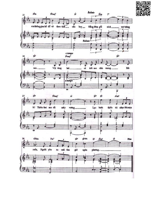 Page 4 of Sheet music PDF Sao đêm - Lê Trọng Nguyễn