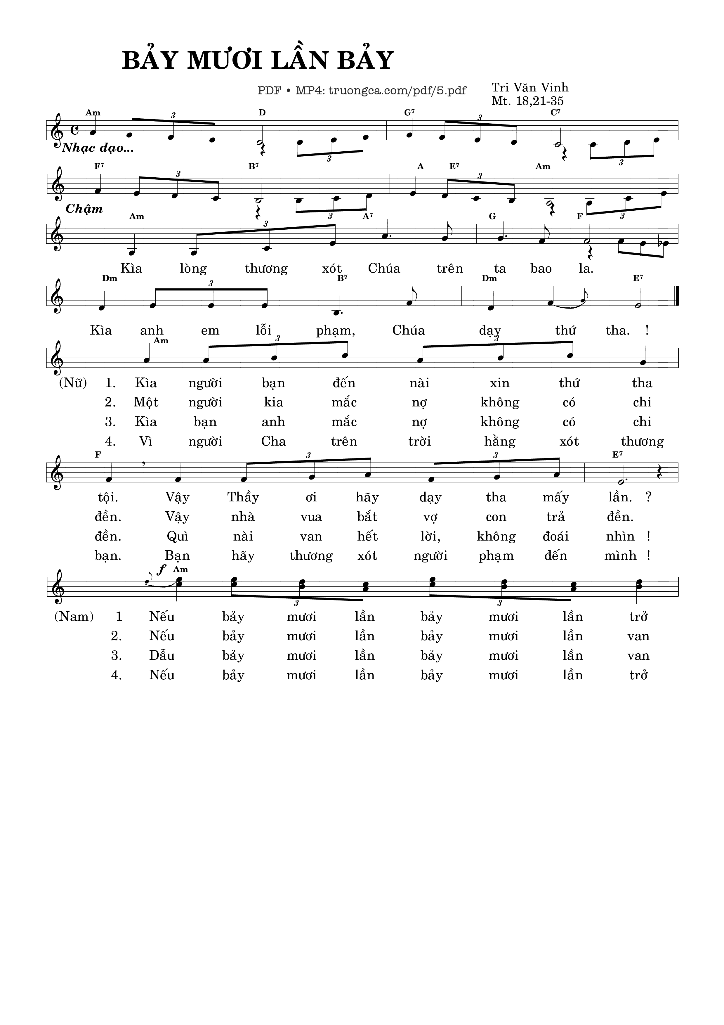 70 lần 7 - Trí Văn Vinh