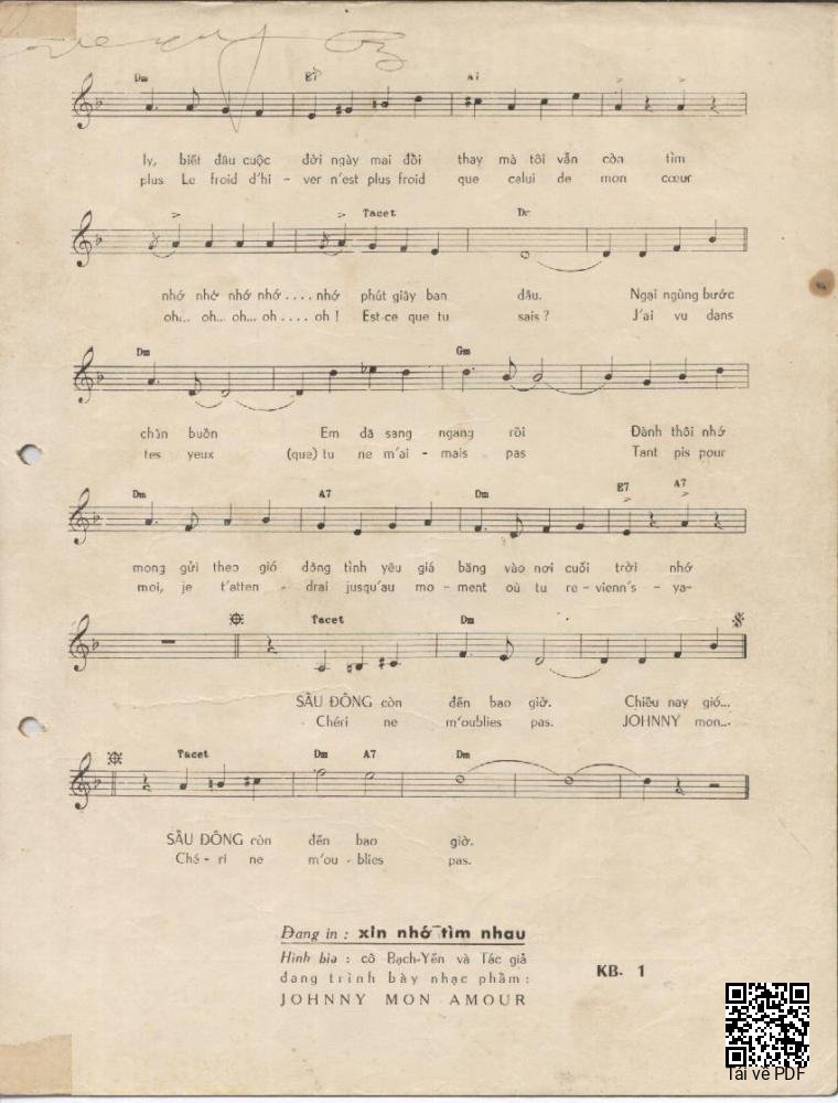 Page 3 of Sheet music PDF Sầu đông - Khánh Băng