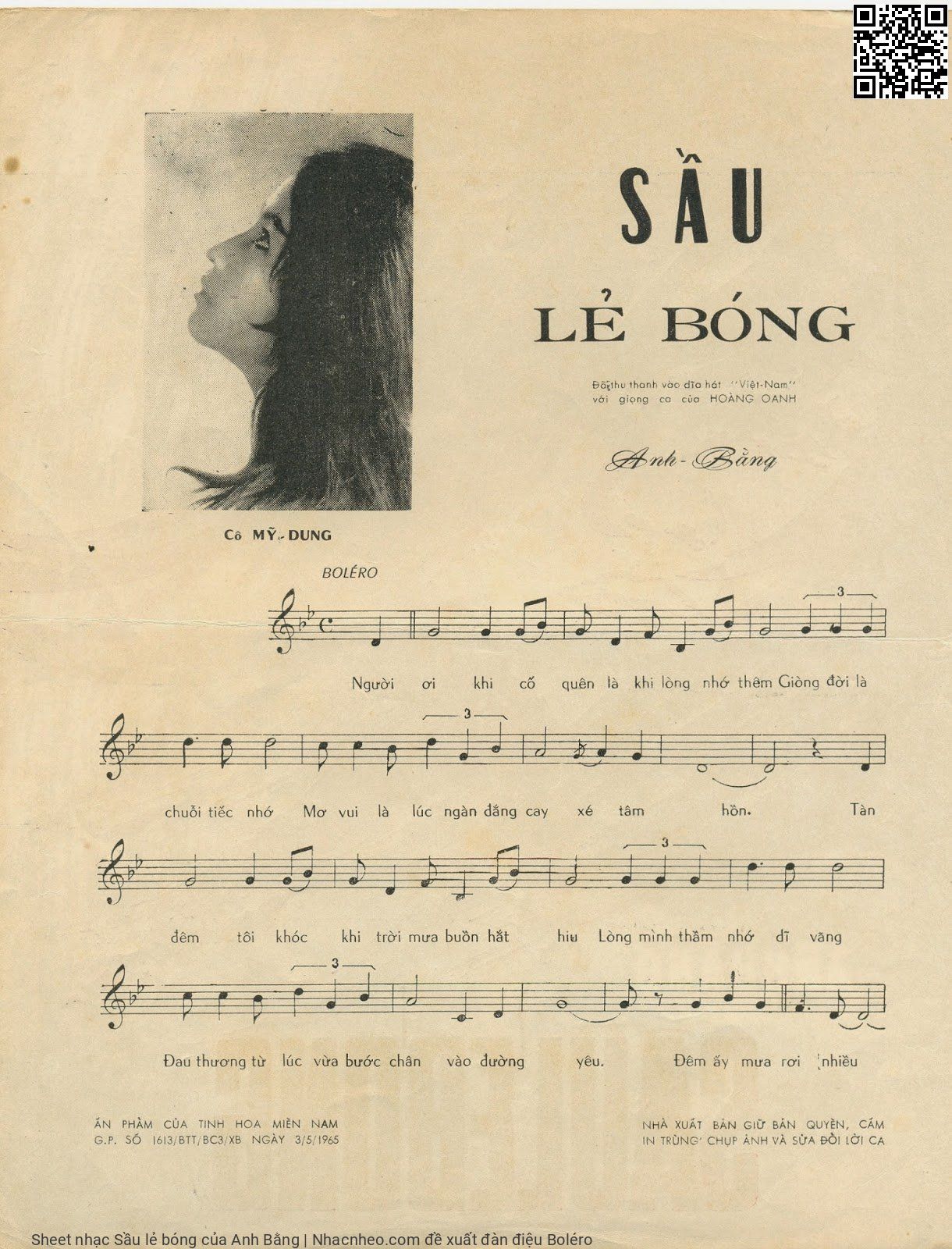 Page 2 of Sheet music PDF Sầu lẻ bóng - Anh Bằng