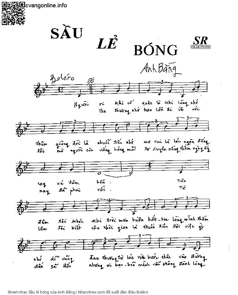 Page 5 of Sheet music PDF Sầu lẻ bóng - Anh Bằng