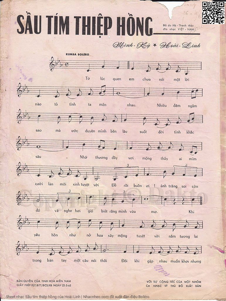 Page 2 of Sheet music PDF Sầu tím thiệp hồng - Hoài Linh