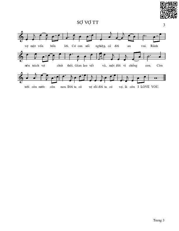 Page 3 of Sheet music PDF Sợ vợ mới nên người - Nhựt Phương