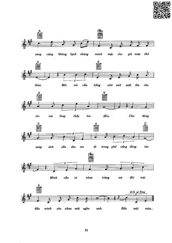 Page 3 of Sheet music PDF Bốn mùa yêu nhau - Đỗ Lễ