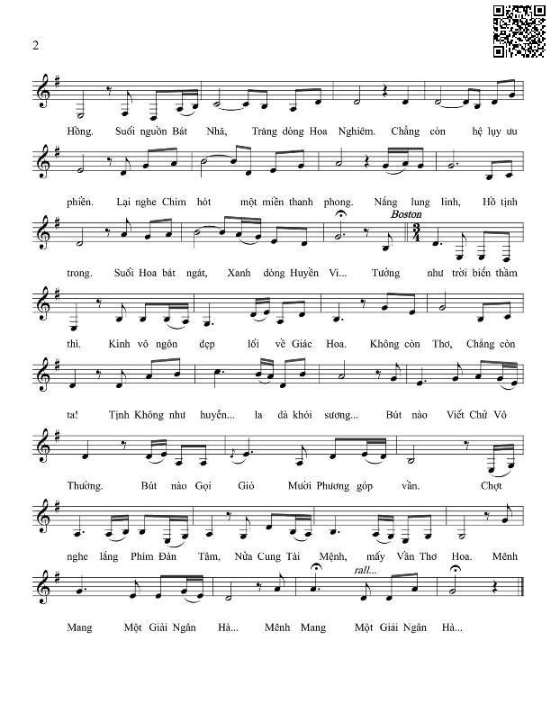 Page 2 of Sheet music PDF Sớm mai lên phố mây hồng - Vĩnh Điện
