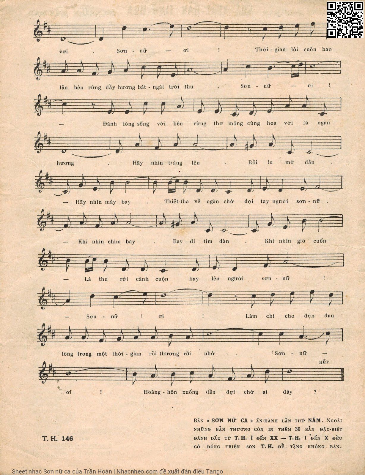 Page 5 of Sheet music PDF Sơn nữ ca - Trần Hoàn