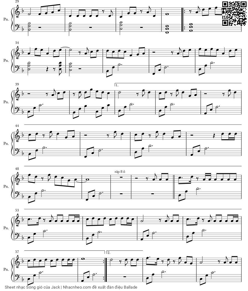 Page 2 of Sheet music PDF Sóng gió - Jack