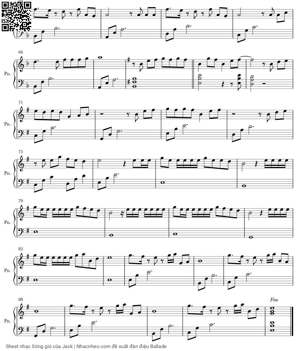 Page 3 of Sheet music PDF Sóng gió - Jack