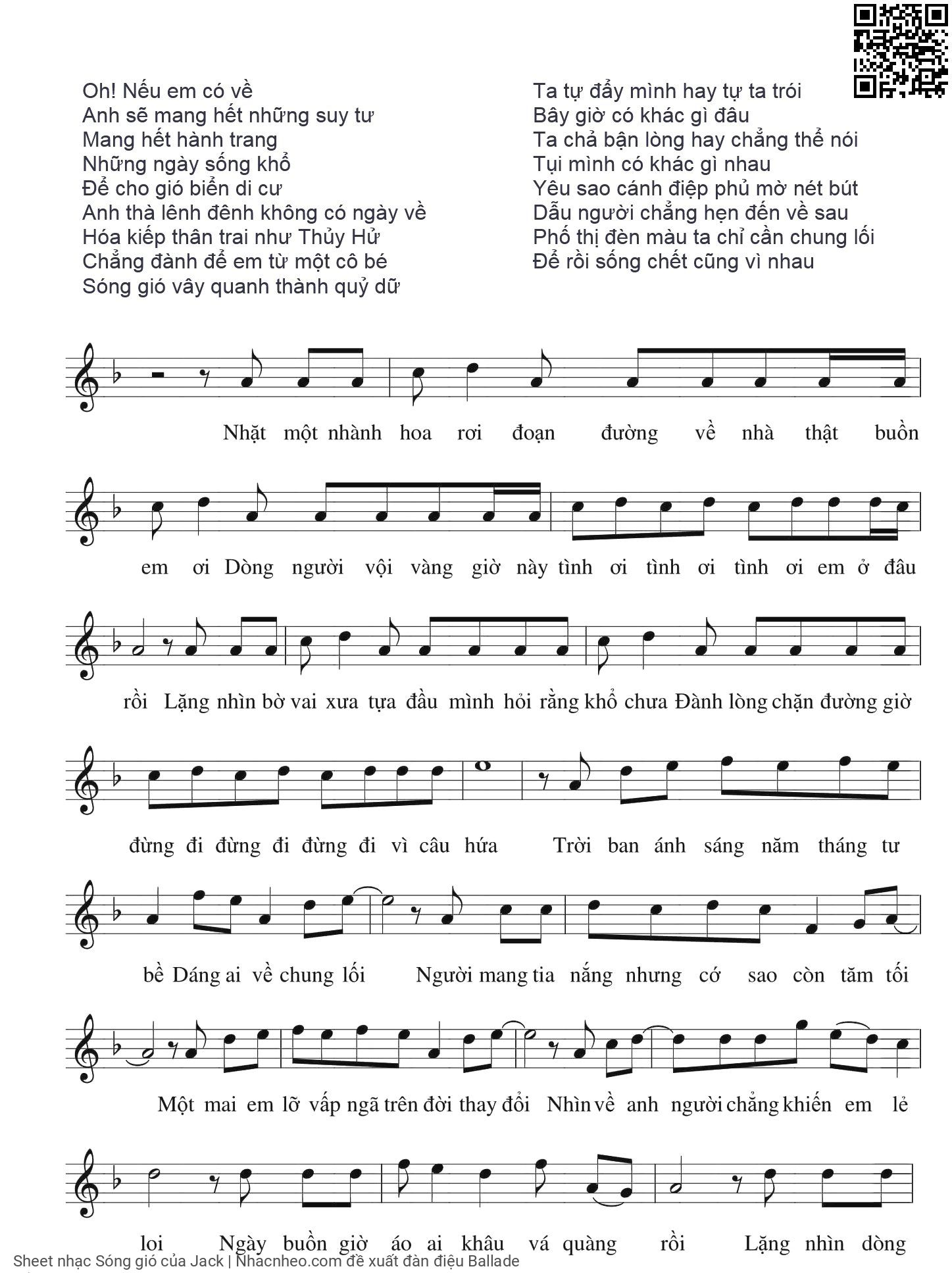 Page 6 of Sheet music PDF Sóng gió - Jack