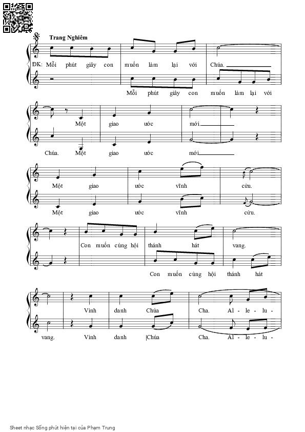 Page 2 of Sheet music PDF Sống phút hiện tại - Phạm Trung