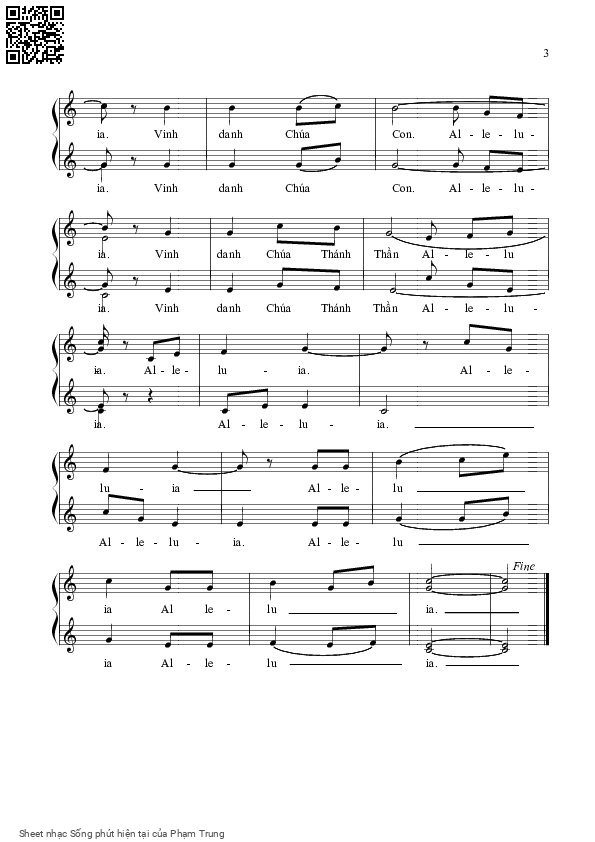 Page 3 of Sheet music PDF Sống phút hiện tại - Phạm Trung